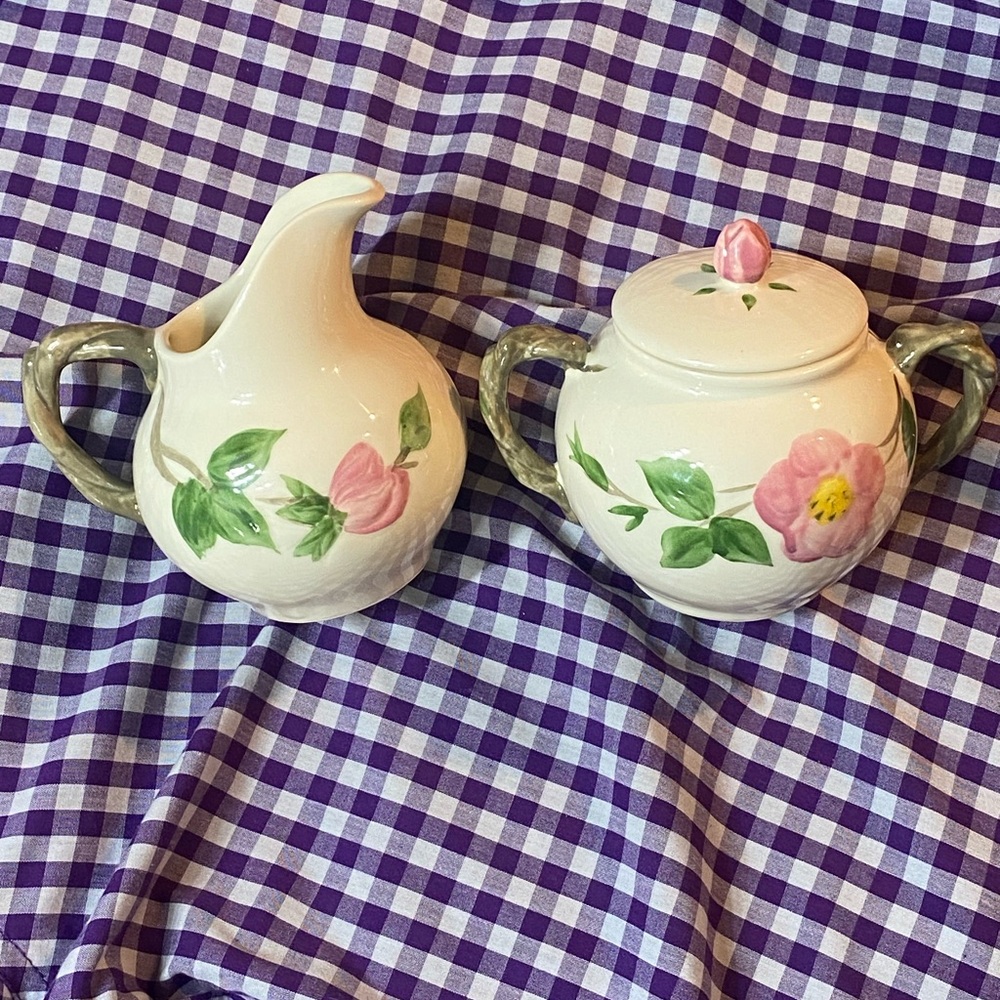 Franciscan Desert Rose Creamer and Sugar Bowl Excellent Condition